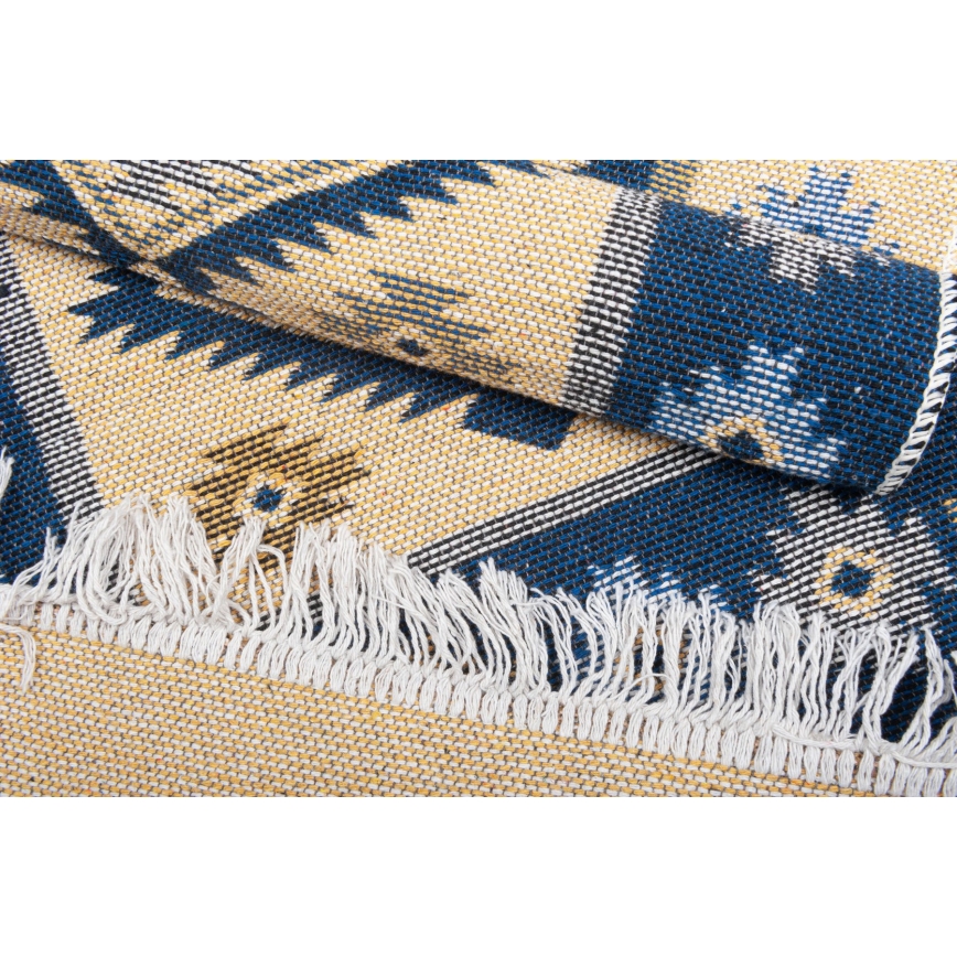 KILIM kétoldalas orientális szőnyeg 80x150 cm kék/bézs