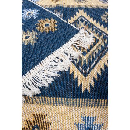 KILIM kétoldalas orientális szőnyeg 80x150 cm kék/bézs