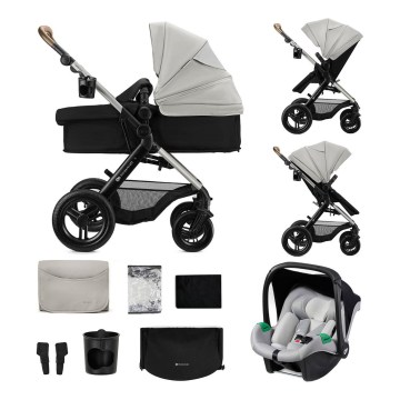 KINDERKRAFT - 3 az 1-ben multifunkciós babakocsi MOOV 2 XL Air Grey