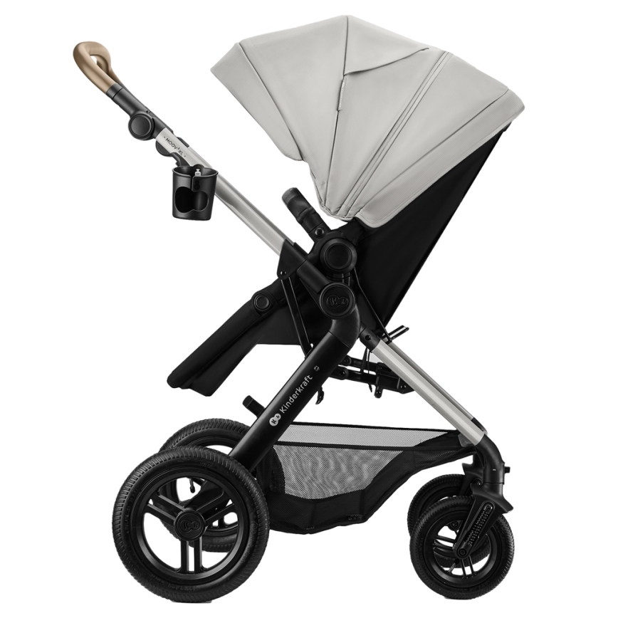 KINDERKRAFT - 3 az 1-ben multifunkciós babakocsi MOOV 2 XL Air Grey