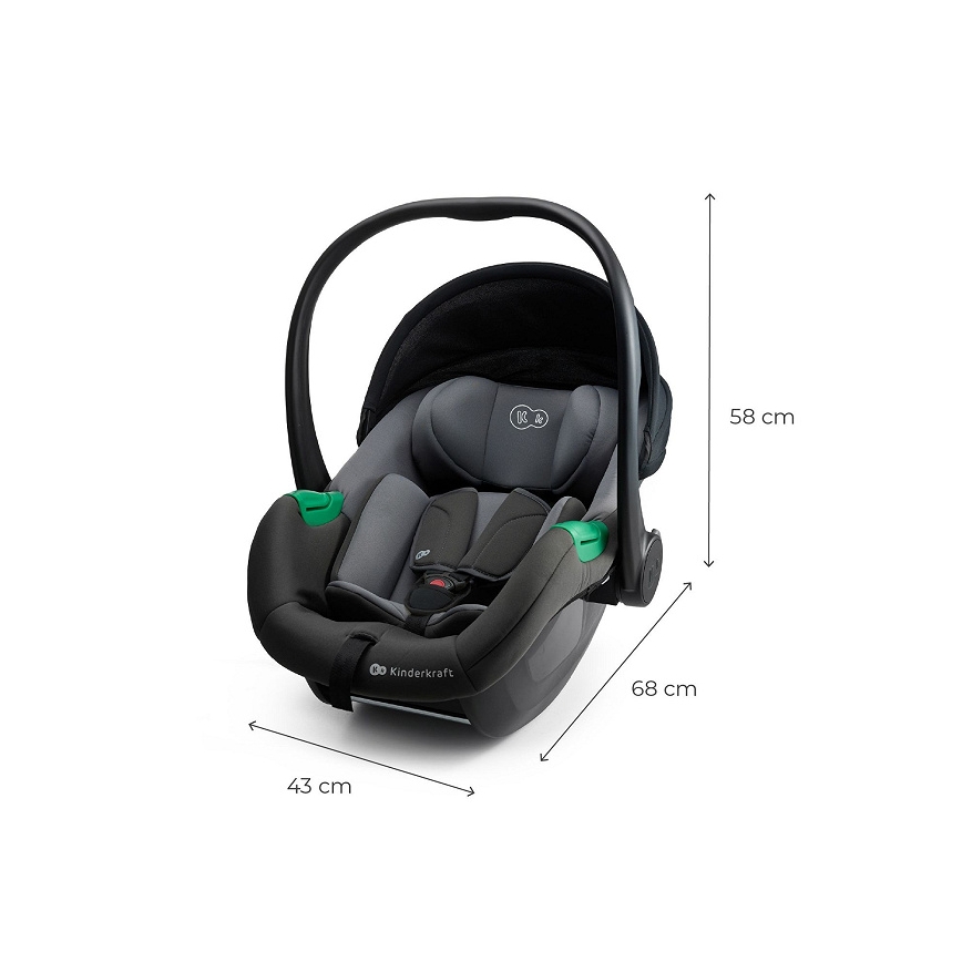 KINDERKRAFT - Autós gyerekülés MINK PRO 2 40-87 cm (0-13 kg) szürke