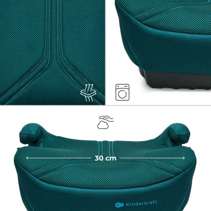 KINDERKRAFT - Autós ülésmagasító I-BOOST 2 PRO i-Size 125–150 cm türkiz