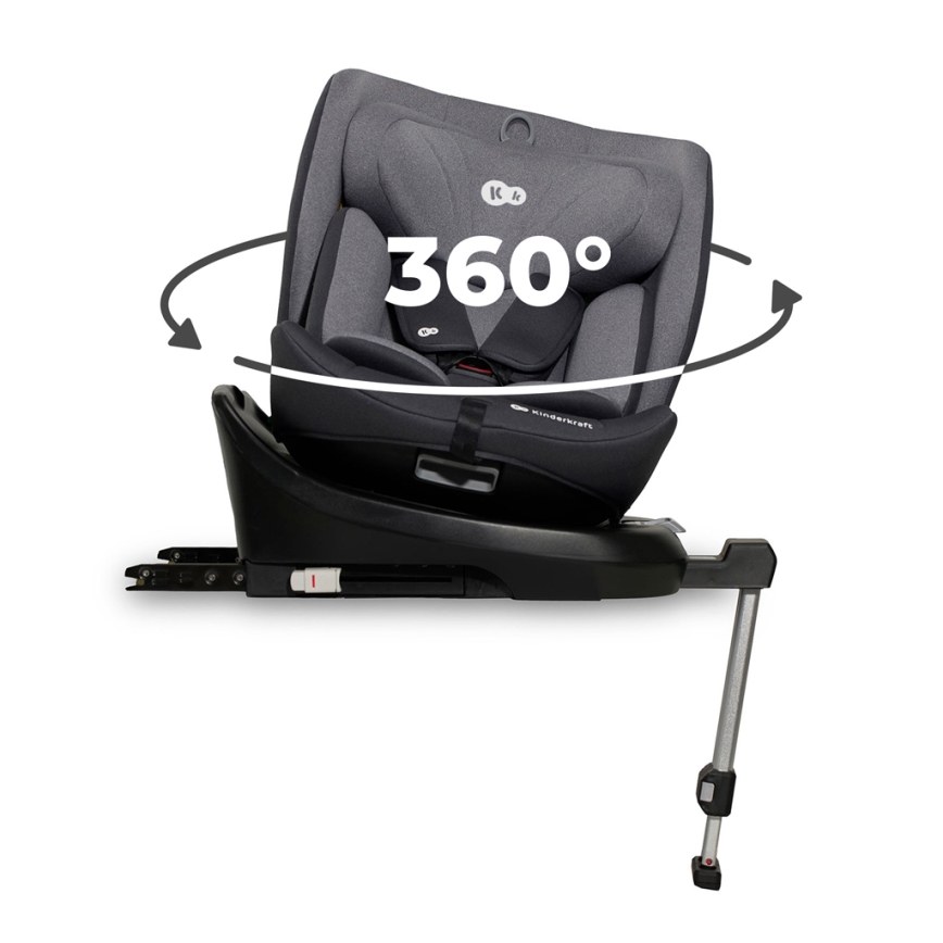 KINDERKRAFT - Autósülés I-360 i-Méret (40-150 cm) szürke