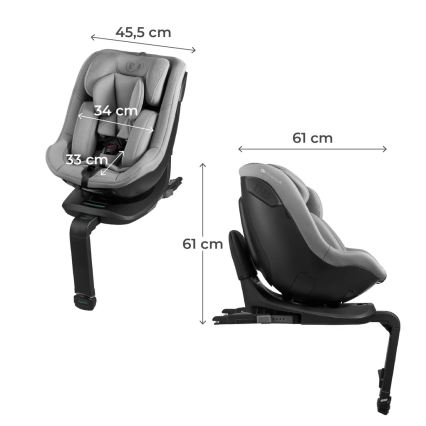 KINDERKRAFT - Autósülés I-GUARD i-Size 40-105 cm szürke