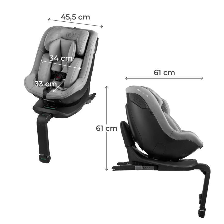 KINDERKRAFT - Autósülés I-GUARD i-Size 40-105 cm szürke