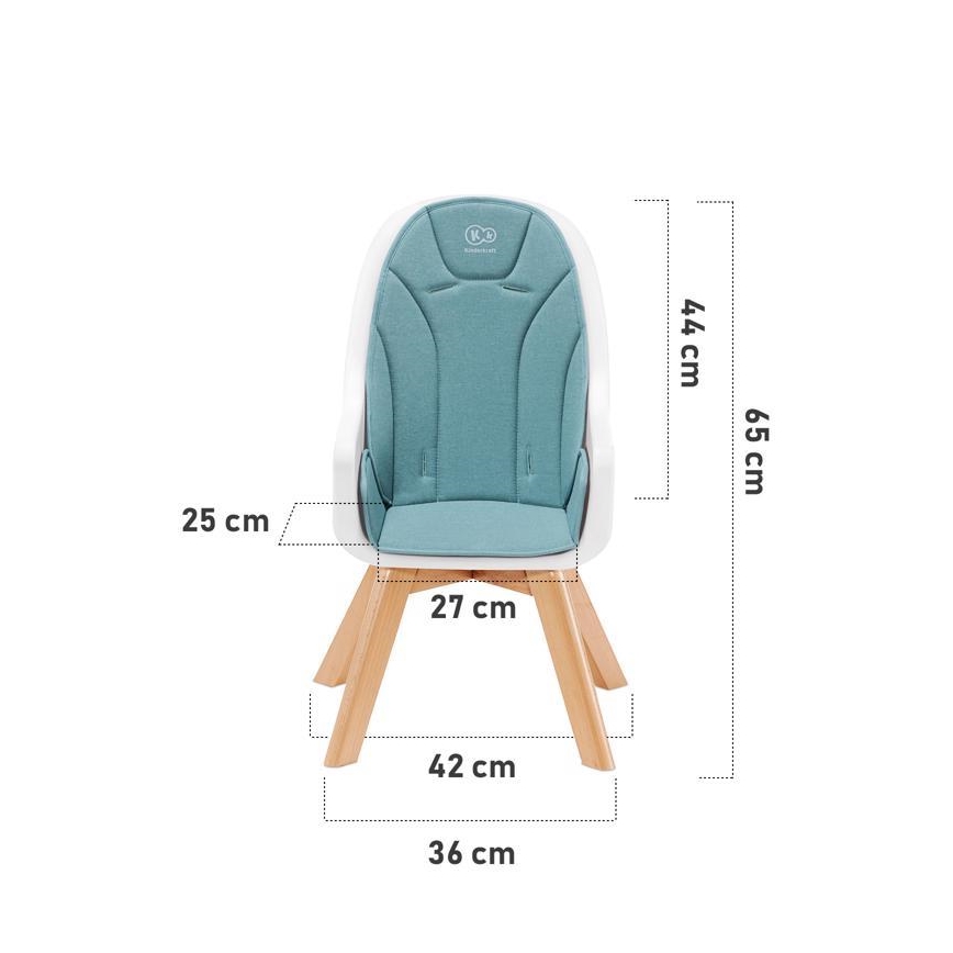 KINDERKRAFT - Baba etetőszék 2in1 TIXI türkiz