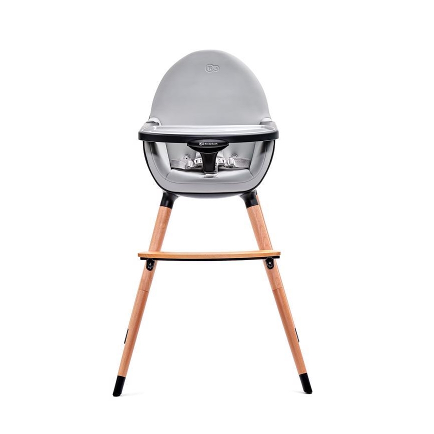 KINDERKRAFT - Baba etetőszék FINI szürke/fekete