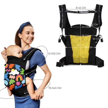 KINDERKRAFT - Babahordozó HUGGY Happy shapes