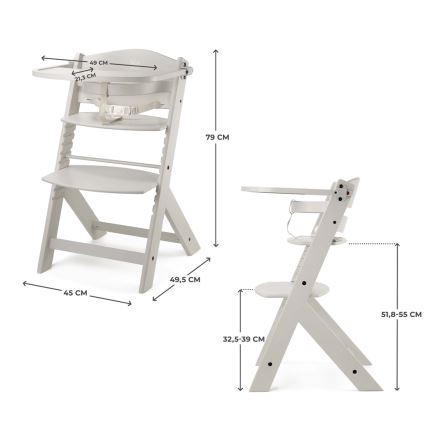 KINDERKRAFT - ENOCK gyermek etetőszék, bézs