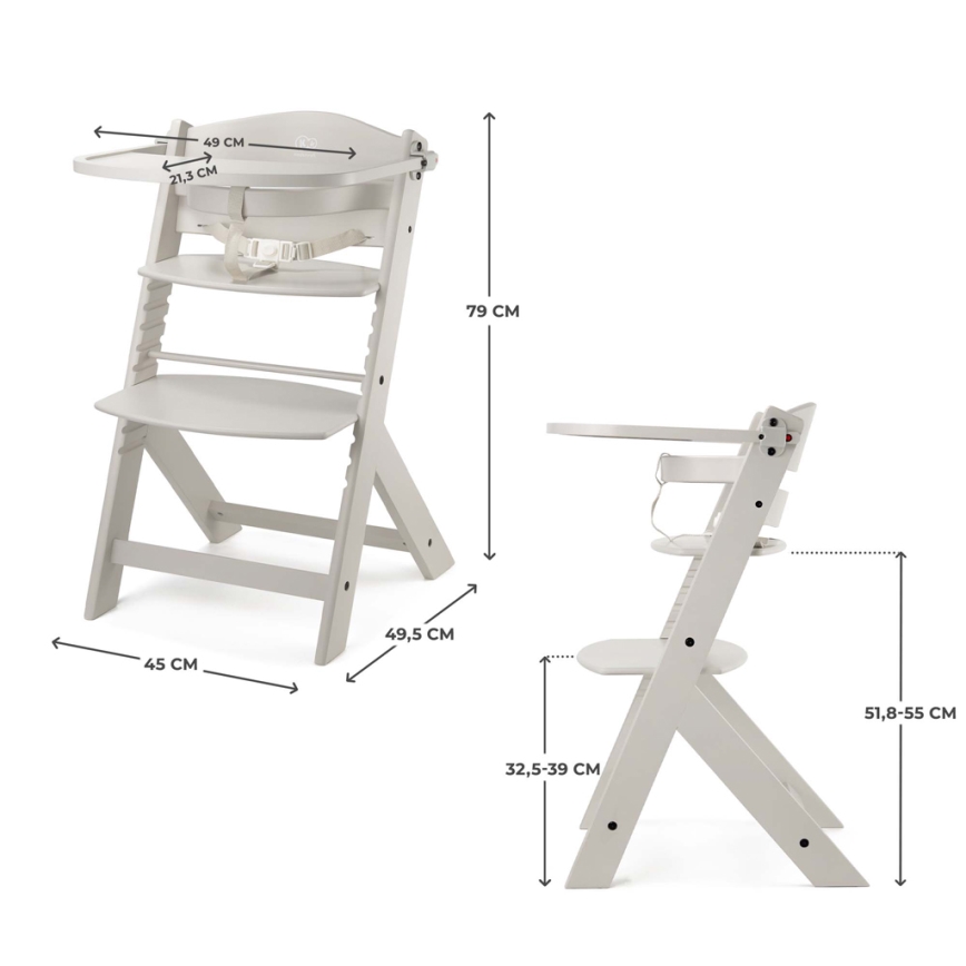 KINDERKRAFT - ENOCK gyermek etetőszék, bézs