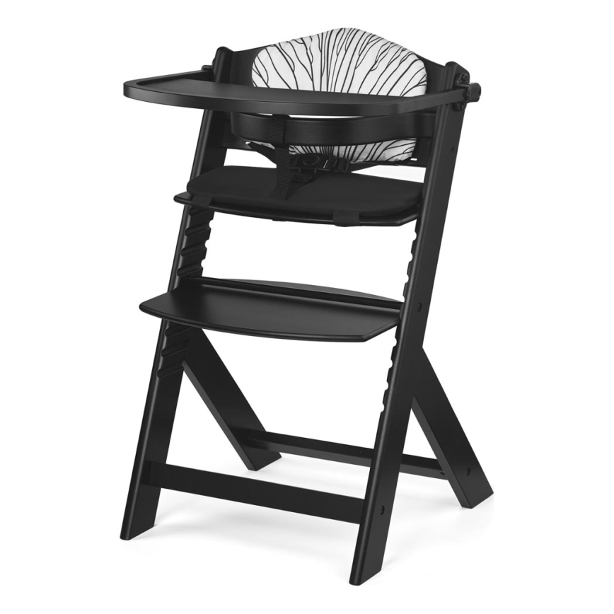 KINDERKRAFT - ENOCK Premium párnázott gyerek etetőszék, fekete