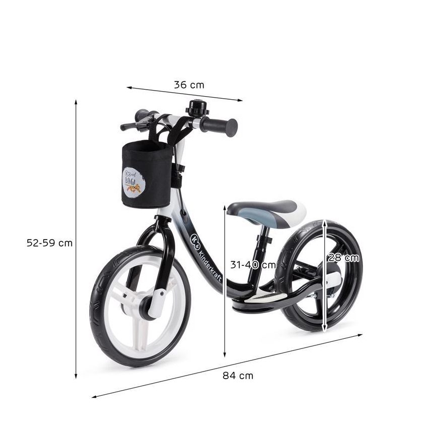 KINDERKRAFT - Futó bicikli SPACE fekete