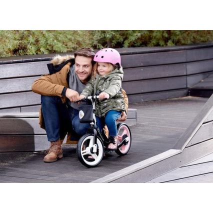 KINDERKRAFT - Futó bicikli SPACE fekete/rózsaszín