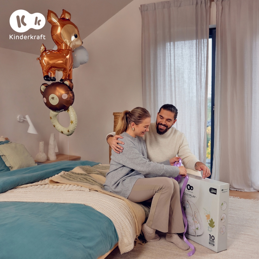 KINDERKRAFT - Gyerek játszószőnyeg COZYPLAY szürke