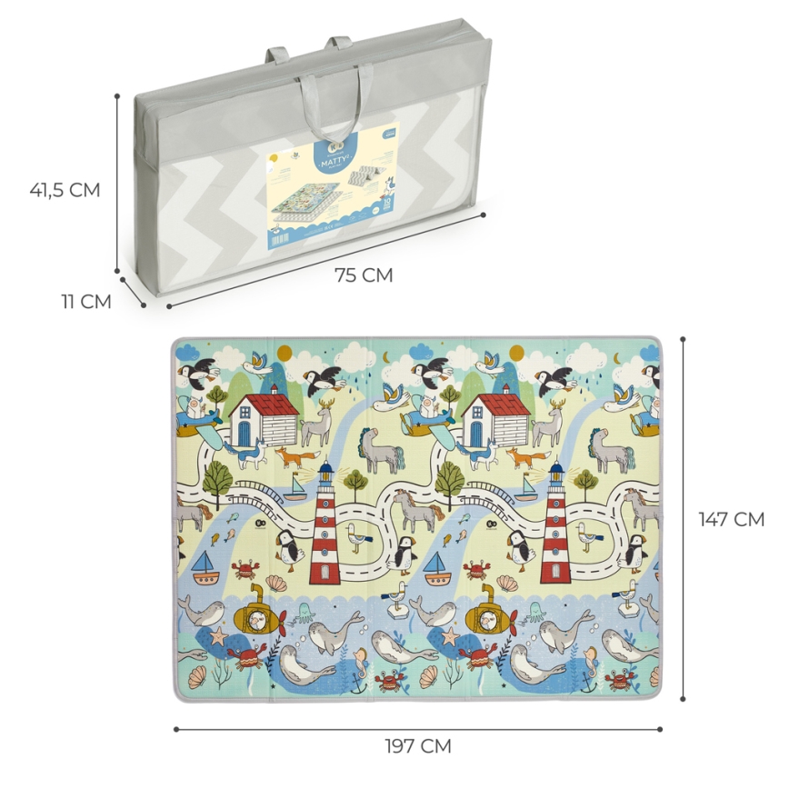 KINDERKRAFT - Gyerek játszószőnyeg MATTY 2