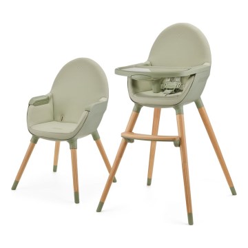 KINDERKRAFT - Gyermek etetőszék 2 az 1-ben FINI2 bükk/zöld