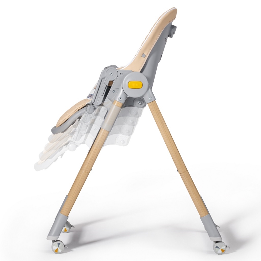 KINDERKRAFT - Gyermek etetőszék 2in1 LASTREE bézs/szürke