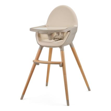 KINDERKRAFT - Gyermek étkezőszék 2v1 FINI2 bükkfa/bézs