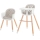 KINDERKRAFT - Gyermek étkezőszék 2v1 SIENNA bükkfa/szürke
