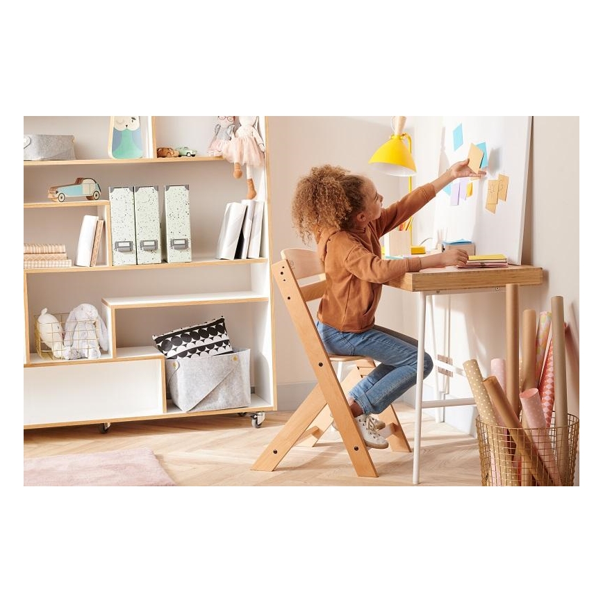 KINDERKRAFT - Gyermek étkezőszék ENOCK szürke