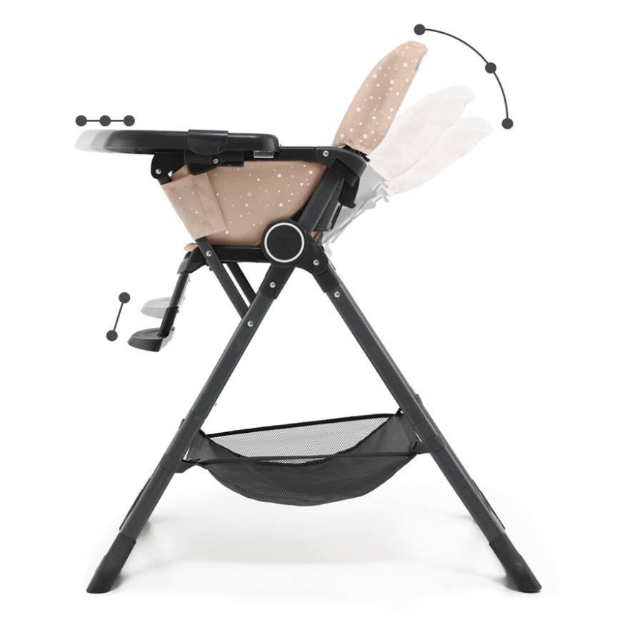 KINDERKRAFT - Gyermek étkezőszék FOLDEE rózsaszín