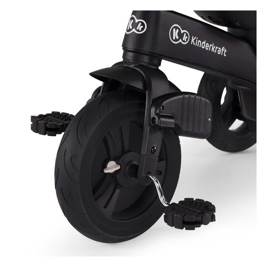 KINDERKRAFT - Gyermek tricikli 5in1 EASYTWIST bézs/fekete