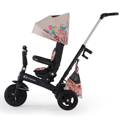 KINDERKRAFT - Gyermek tricikli 5in1 EASYTWIST bézs/fekete