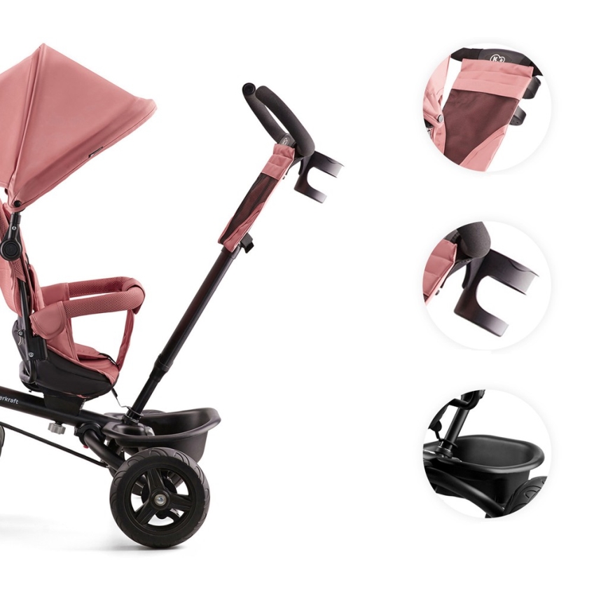 KINDERKRAFT - Gyermek tricikli AVEO rózsaszín