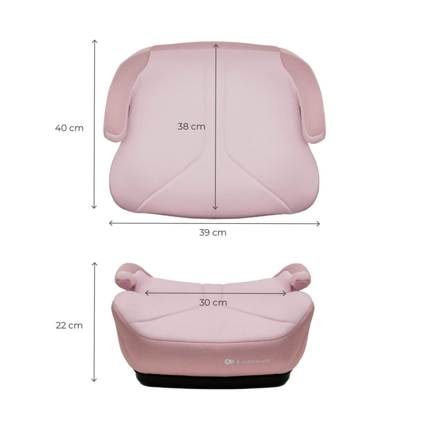KINDERKRAFT - I-BOOST 2 autós ülésmagasító 125–150 cm rózsaszín