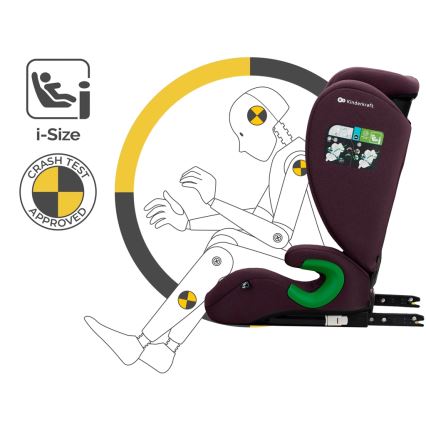 KINDERKRAFT - JUNIOR FIX 2 gyerekülés (100-150 cm) Cherry pearl