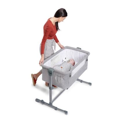 KINDERKRAFT - Kiságy NESTE világosszürke