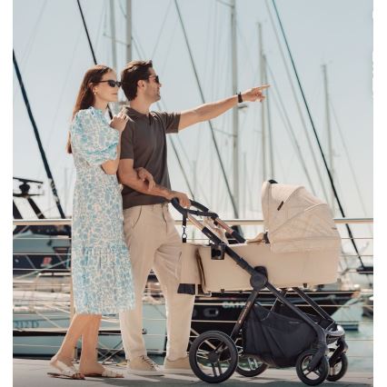 KINDERKRAFT - Kombinált 2 az 1-ben babakocsi NEA 2 Dune Whisper Bizuu