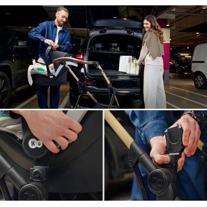 KINDERKRAFT - Kombinált 3 az 1-ben babakocsi MOOV 2 XL Air Black