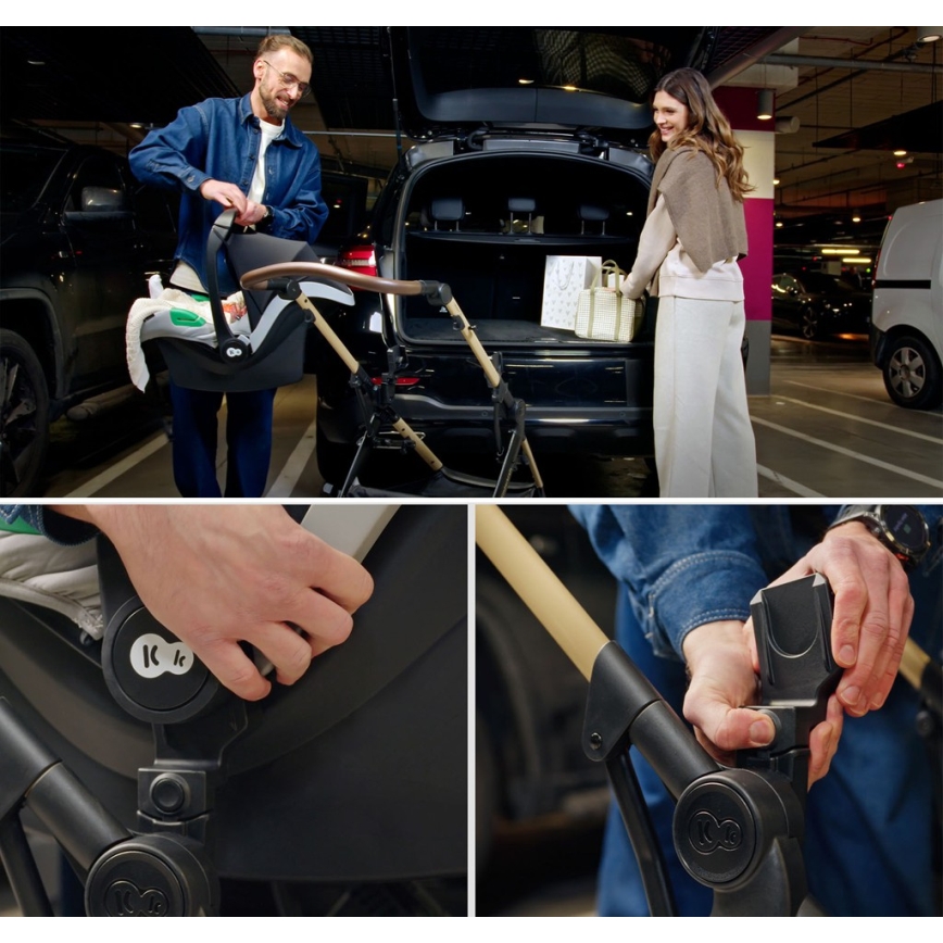 KINDERKRAFT - Kombinált 3 az 1-ben babakocsi MOOV 2 XL Air Black