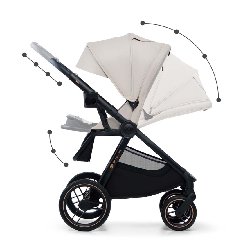 KINDERKRAFT - Kombinált babakocsi 2in1 NEA 2 bézs