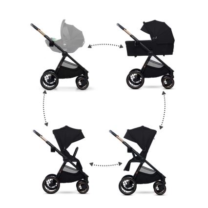 KINDERKRAFT - Kombinált babakocsi 2in1 NEA 2 Midnight fekete