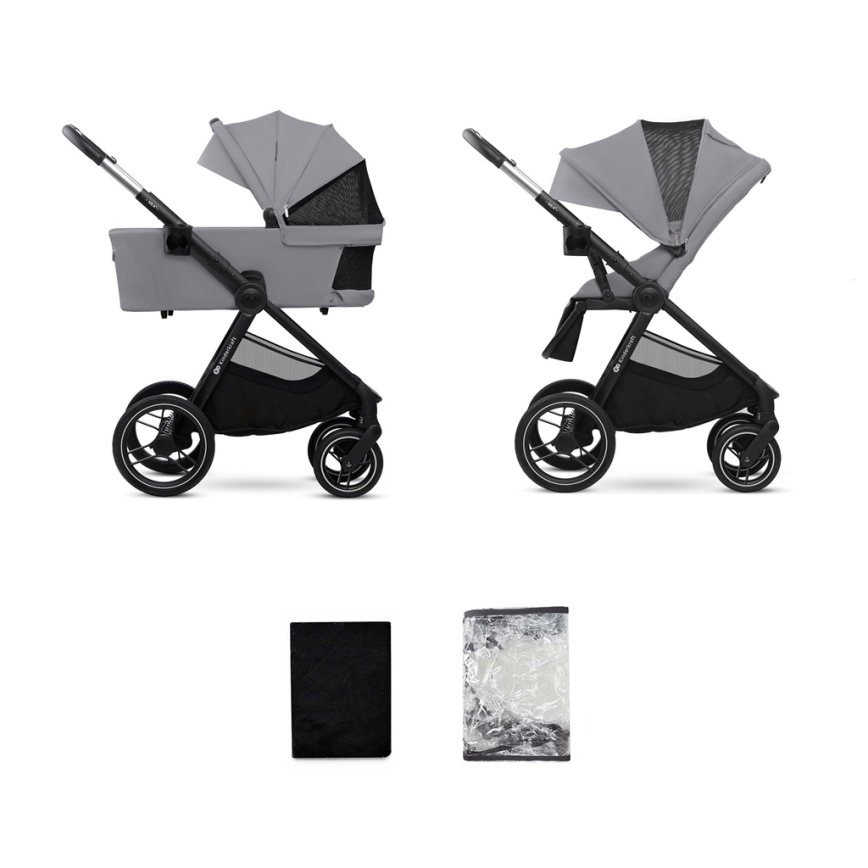 KINDERKRAFT - Kombinált babakocsi 2in1 NEA 2 Platinum szürke