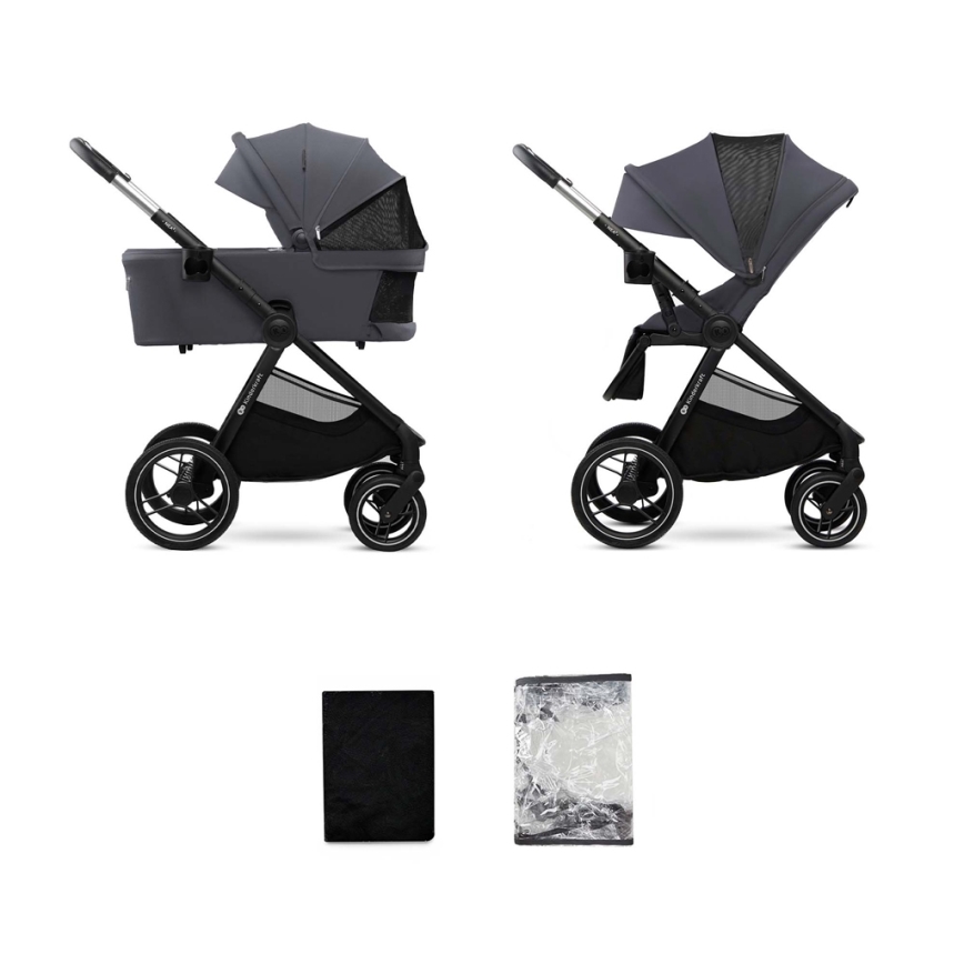 KINDERKRAFT - Kombinált babakocsi 2in1 NEA 2 Sötét szürke