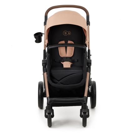 KINDERKRAFT - Kombinált babakocsi 3in1 MOOV 2 Sand bézs + autósülés MINK PRO