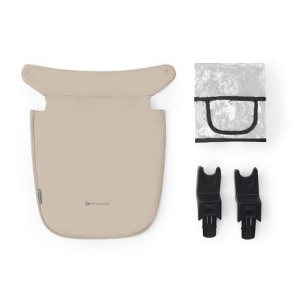 KINDERKRAFT - Kombinált babakocsi 3in1 NEWLY Sand bézs + autósülés MINK PRO