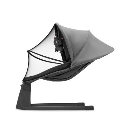 KINDERKRAFT - Gyerek hintaszék dallammal 2 az 1-ben LUMI 4xAAA sötétszürke