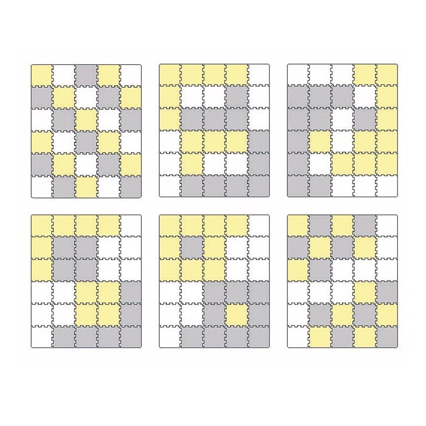 KINDERKRAFT - LUNO habszivacs puzzle 30 db szürke/sárga