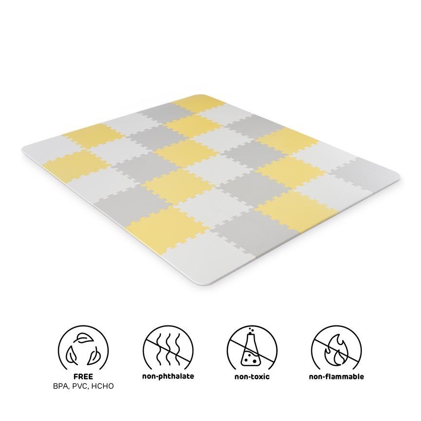 KINDERKRAFT - LUNO habszivacs puzzle 30 db szürke/sárga