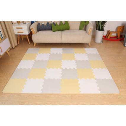 KINDERKRAFT - LUNO habszivacs puzzle 30 db szürke/sárga