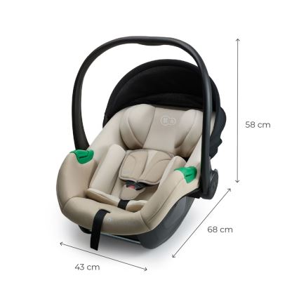 KINDERKRAFT - MINK PRO 2 autósülés 40-87 cm (0-13 kg) bézs