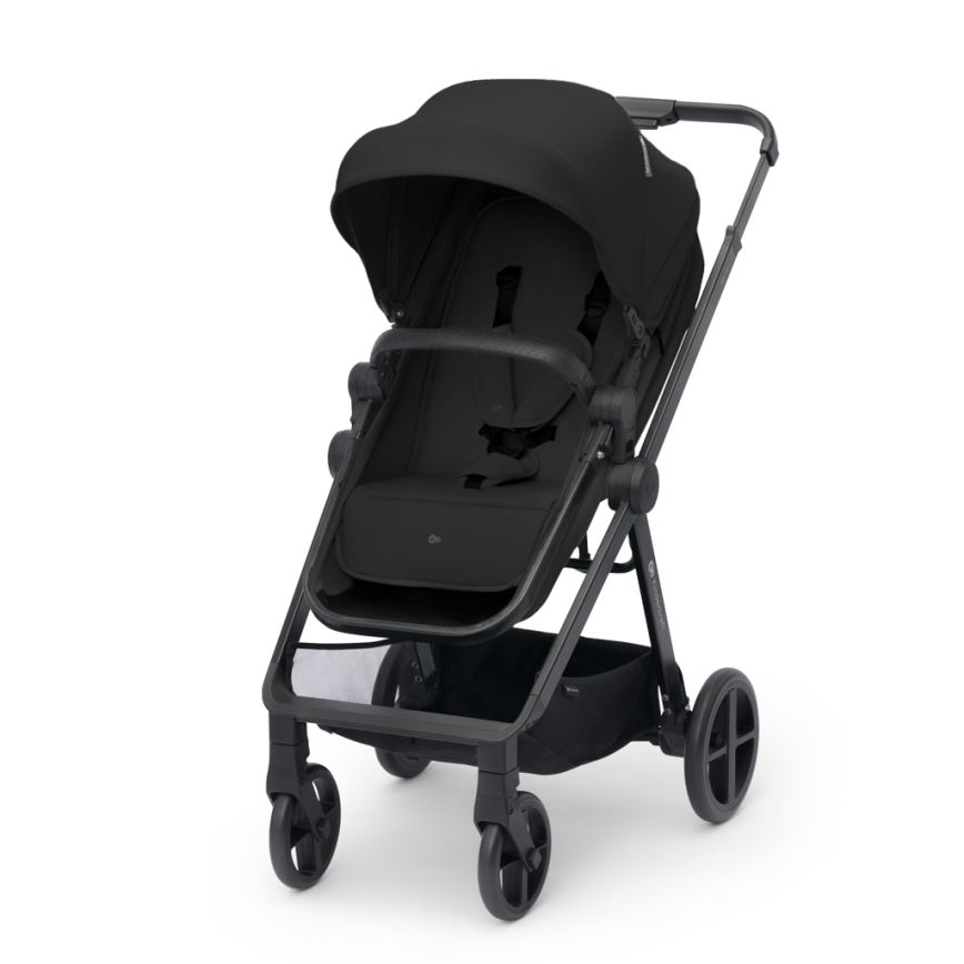 KINDERKRAFT - 4 az 1-ben kombinált babakocsi NEWLY Classic fekete + MINK PRO autósülés ISOFIX bázissal