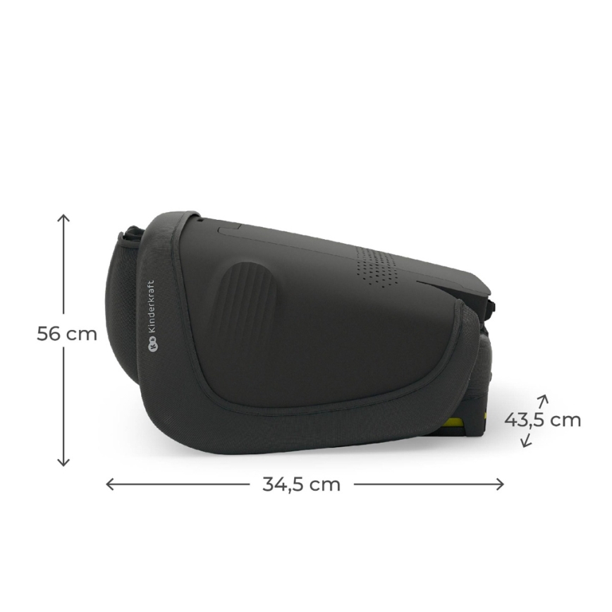 KINDERKRAFT - Összecsukható autósülés UNITY 2 i-Size 100-150 cm fekete