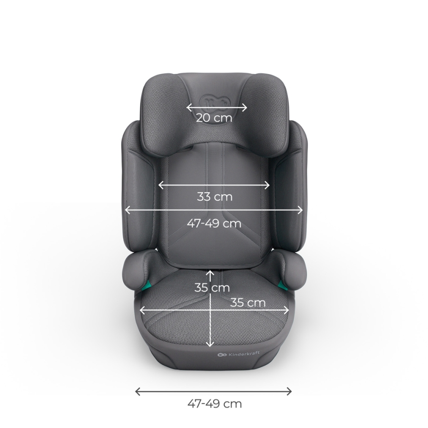 KINDERKRAFT - Összecsukható autósülés XPAND 2 PRO 100-150 cm szürke