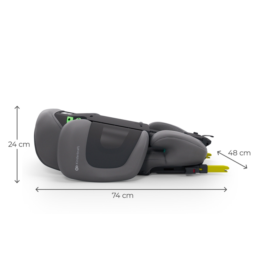 KINDERKRAFT - Összecsukható autósülés XPAND 2 PRO 100-150 cm szürke