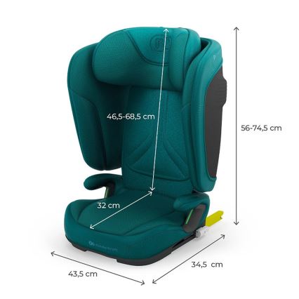KINDERKRAFT - Összecsukható UNITY 2 i-Size autósülés 100-150 cm türkiz